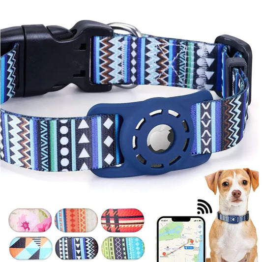 Airtag Pet Collar with Digital Print for Apple Airtag